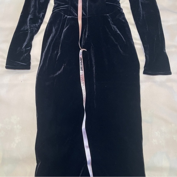 NEW! House of CB- Arabella Black Velvet Corset Maxi Dress Size XS Bodycon Sexy - Picture 9 of 11